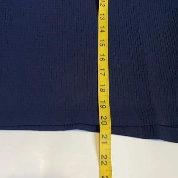 Club Monaco square neck top Navy Relaxed fit Textured Womens XS - Picture 7 of 10